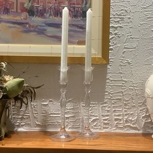 Elegant Glass Candle Holders